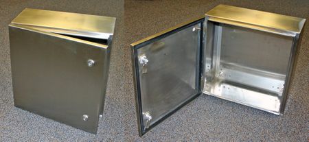 Bud Industries SNB-3739, L8 X W8 X D4, NEMA 4X Sheet Metal Box