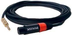 Whirlwind STF15 - Cable - Adapter, 1/4" TRSM to XLRF, 15', Accusonic+2