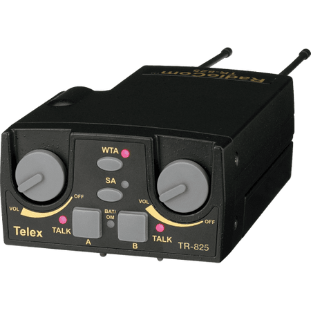 Telex RTS Intercom TR-825-H3-R4-US F.01U.351.365 - UHF Beltpack, 2Ch, Band H3, 4F Headset