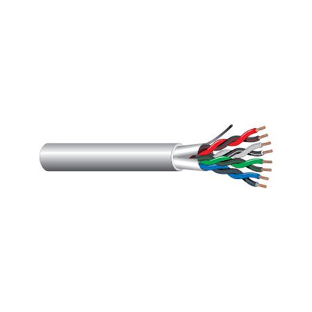 West Penn Wire 3653GY0500 4P 22G Strd Shld Pvc Jkt