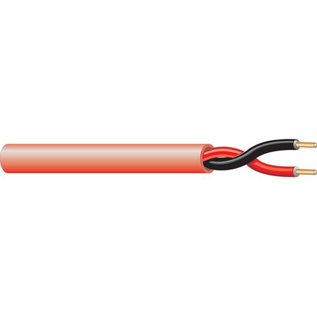 West Penn Wire 60980BRDTBK1000 - 2 Cond 18 Solid Bare Fplp