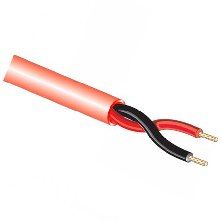 West Penn Wire 970BL0500 2C 18G Sld Parl Fire Pvc