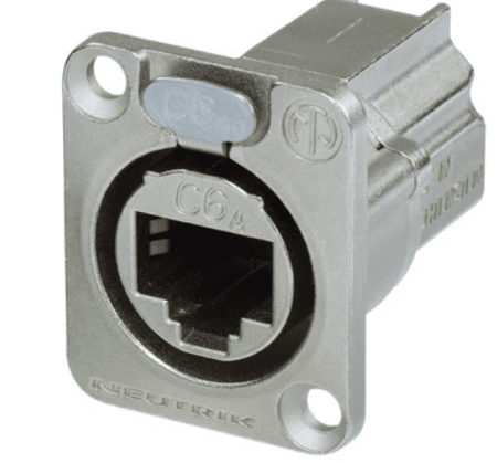 Whirlwind - NE8FDX-P6 Connector - RJ45, CAT6A, chassis, feed-thru, shielded, Ethercon, Neutrik