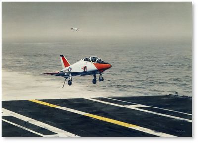 Crossing the Ramp Spot On by R.G. Smith (T-45 Goshawk)