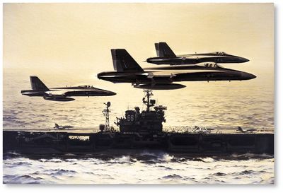 Home to America by R.G. Smith (F/A-18 Hornet)