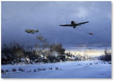 Rainbows Run, P-47s Attack German Tanks by R.G. Smith