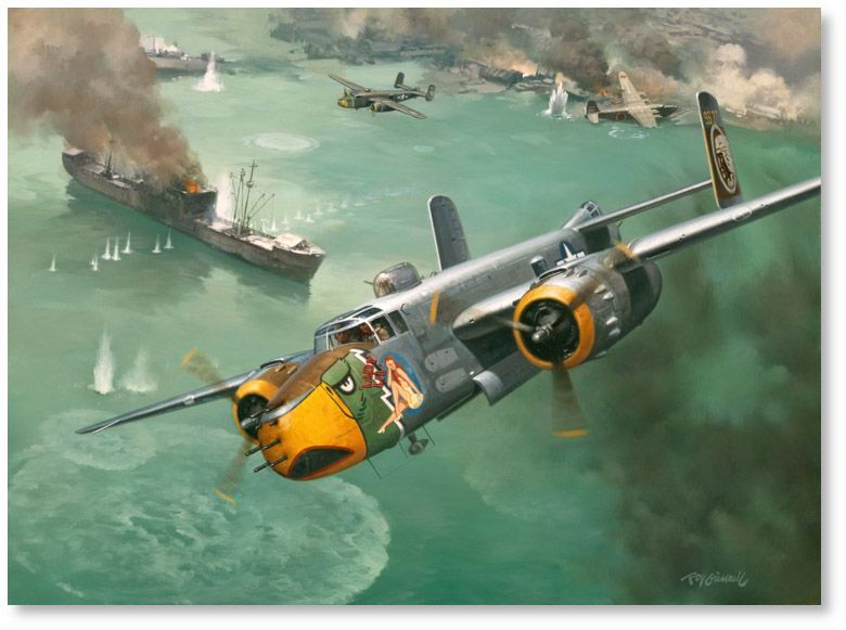 Raid on the China Coast by Roy Grinnell (B-25 Mitchell)