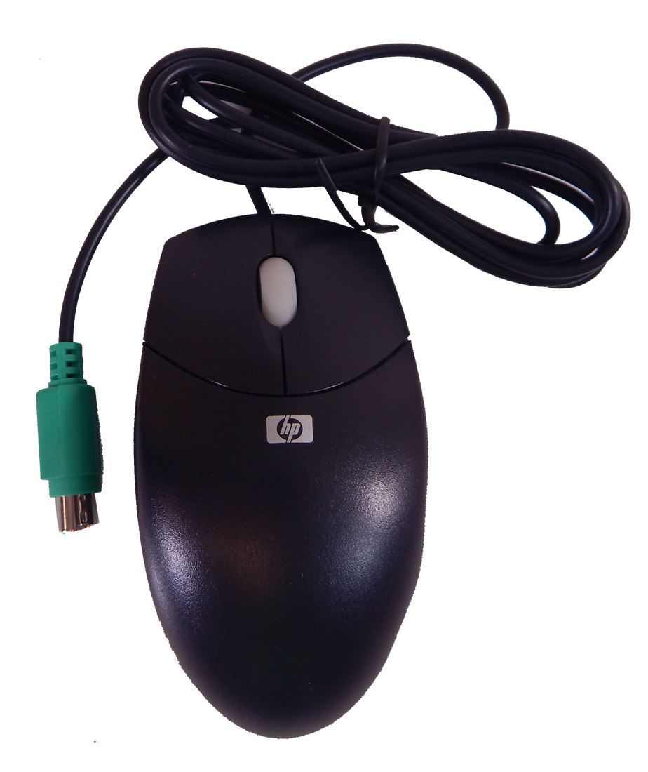 HP 2Button PS2 Carbonite Scroll Mouse 334684002 with Wheel