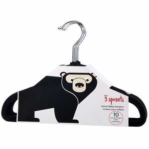 3 Sprouts Non-Slip Hangers - Black