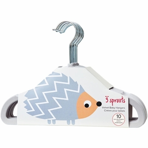 3 Sprouts Non-Slip Hangers - Gray
