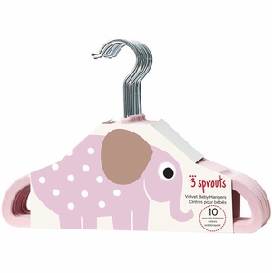 3 Sprouts Non-Slip Hangers - Pink