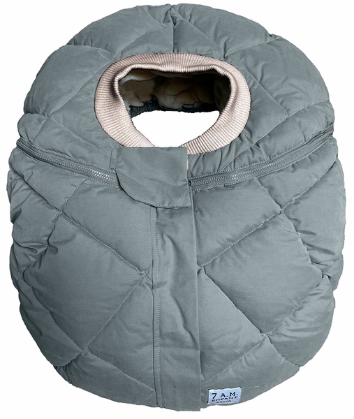 7 A.M. Enfant Cocoon Car Seat Cover - Benji - Mirage Blue Quilted