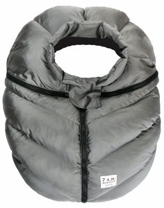 7 A.M. Enfant Cocoon Car Seat Cover - Metallic Grey