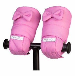 7 A.M. Enfant KIDS Warmmuffs - Bows - Hot Pink (2T-4T)