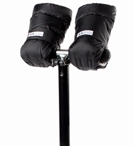 7 A.M. Enfant Kids Warmmuffs, Large - Black