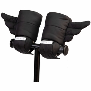 7 A.M. Enfant KIDS Warmmuffs - Wings - Black (2T-4T)