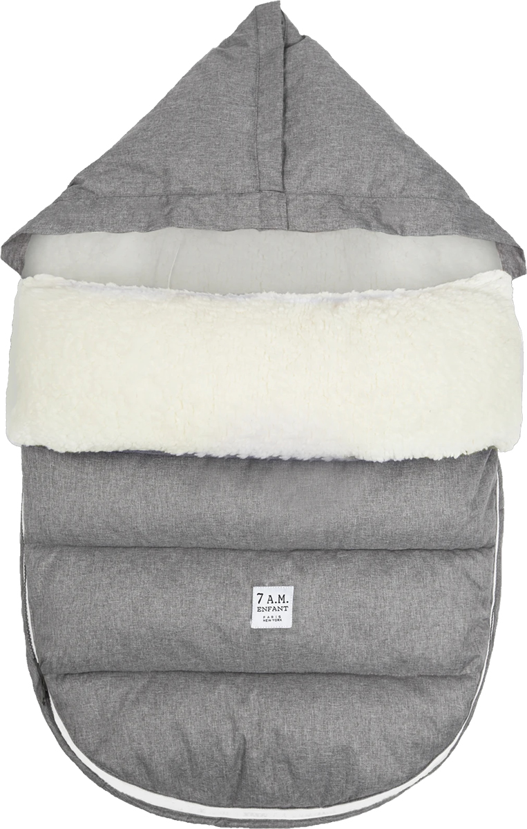 7 A.M. Enfant LambPOD Footmuff, Medium/Large (18M-3T) - Heather Grey