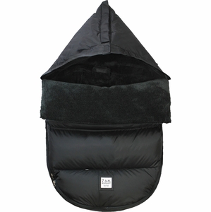 7 A.M. Enfant POD Footmuff, Small/Medium (0-18M) - Black Plush