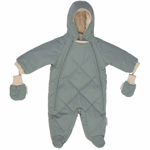 7 A.M. Enfant Snowsuit Bebe - Benji - Mirage Blue Quilted (12-24m)
