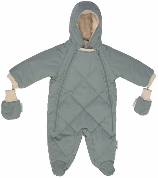 7 A.M. Enfant Snowsuit Bebe - Benji - Mirage Blue Quilted (6-12m)
