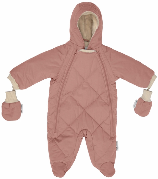 7 A.M. Enfant Snowsuit Bebe - Benji - Rose Dawn Quilted (6-12m)