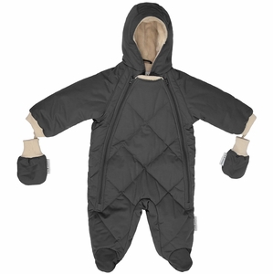7 A.M. Enfant Snowsuit Bebe - Benji - Smokey Grey Quilted (6-12m)