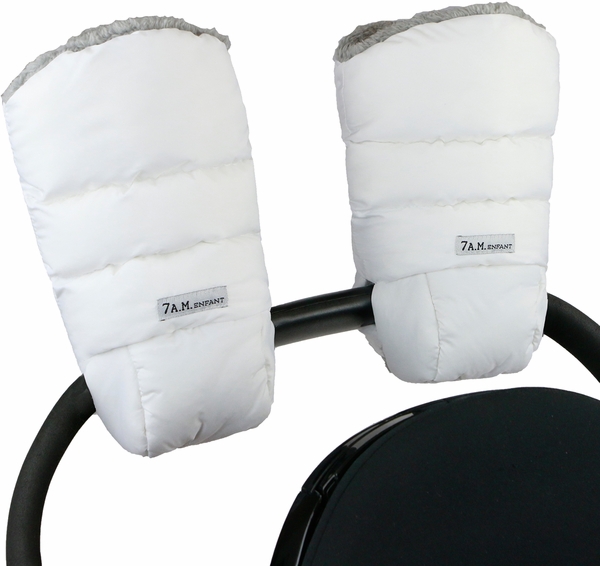 7 A.M. Enfant Warmmuffs - White Plush