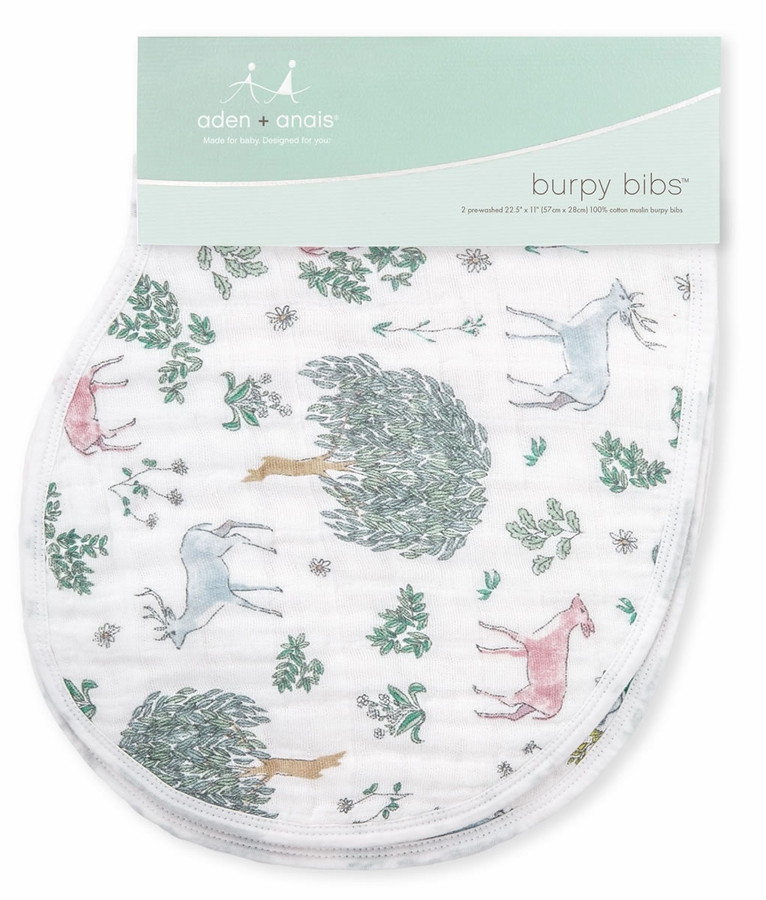 Aden + Anais Burpy Bibs, 2 Pack Forest Fantasy