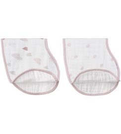 Aden + Anais Burpy Bibs, 2 Pack - Heart Breaker