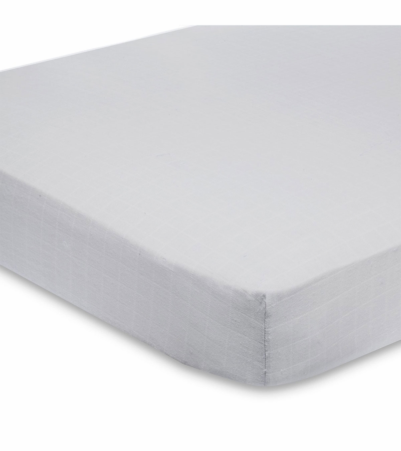 Aden + Anais Classic Crib Sheet Super Star Scout (Solid Grey)