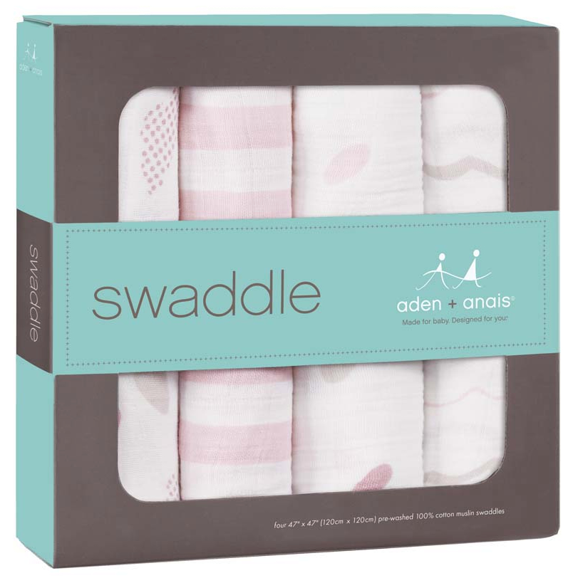 Aden + Anais Classic Swaddle Wraps, 4 Pack Heart Breaker
