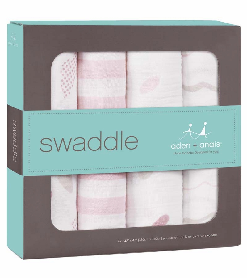 Aden + Anais Classic Swaddle Wraps, 4 Pack Heart Breaker
