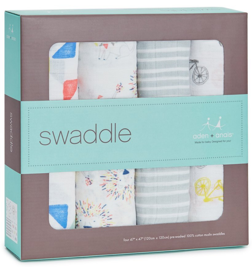 Aden + Anais Classic Swaddle Wraps, 4 Pack Leader of the Pack