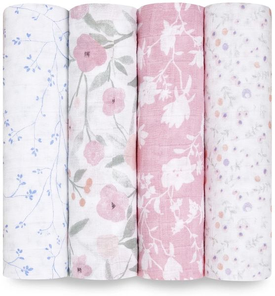 Aden + Anais Classic Swaddle Wraps, 4 Pack Ma Fleur