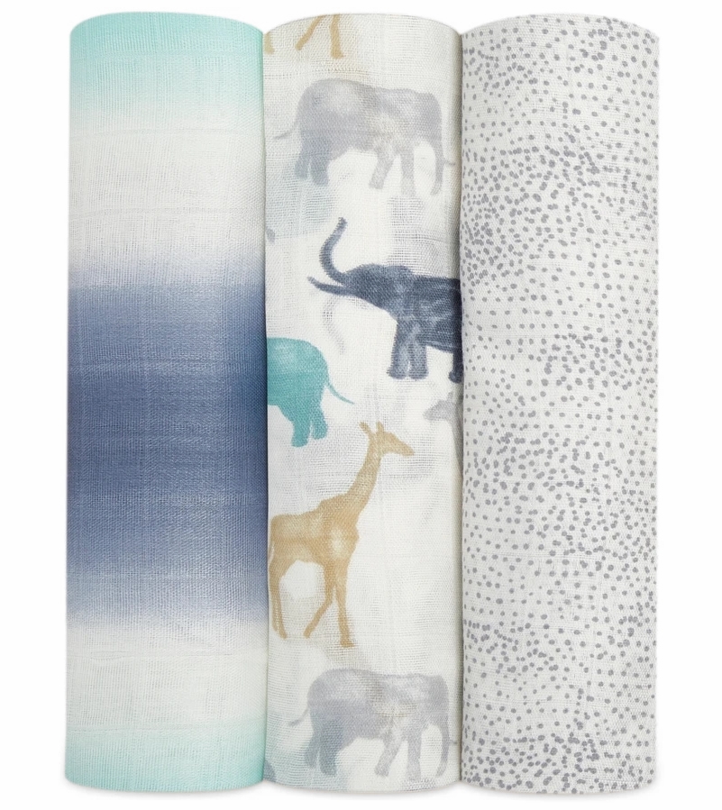 Aden + Anais Silky Soft Swaddle 3 Pack Expedition