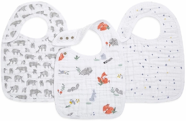 Aden + Anais Snap Bibs, 3 Pack - Naturally
