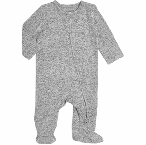 Aden + Anais Snuggle Knit Footie - Heather Grey (6-9 Months)