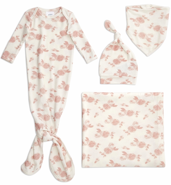 Aden + Anais Snuggle Knit Newborn Gift Set - Rosettes