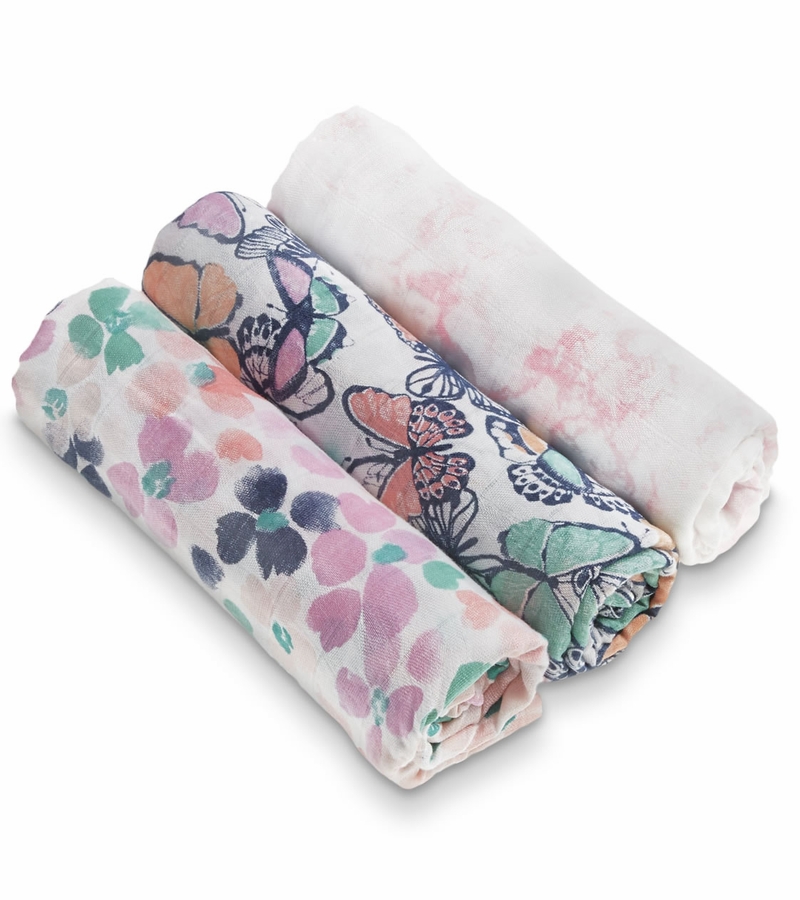Aden + Anais White Label Silky Soft Swaddles 3Pack Festival