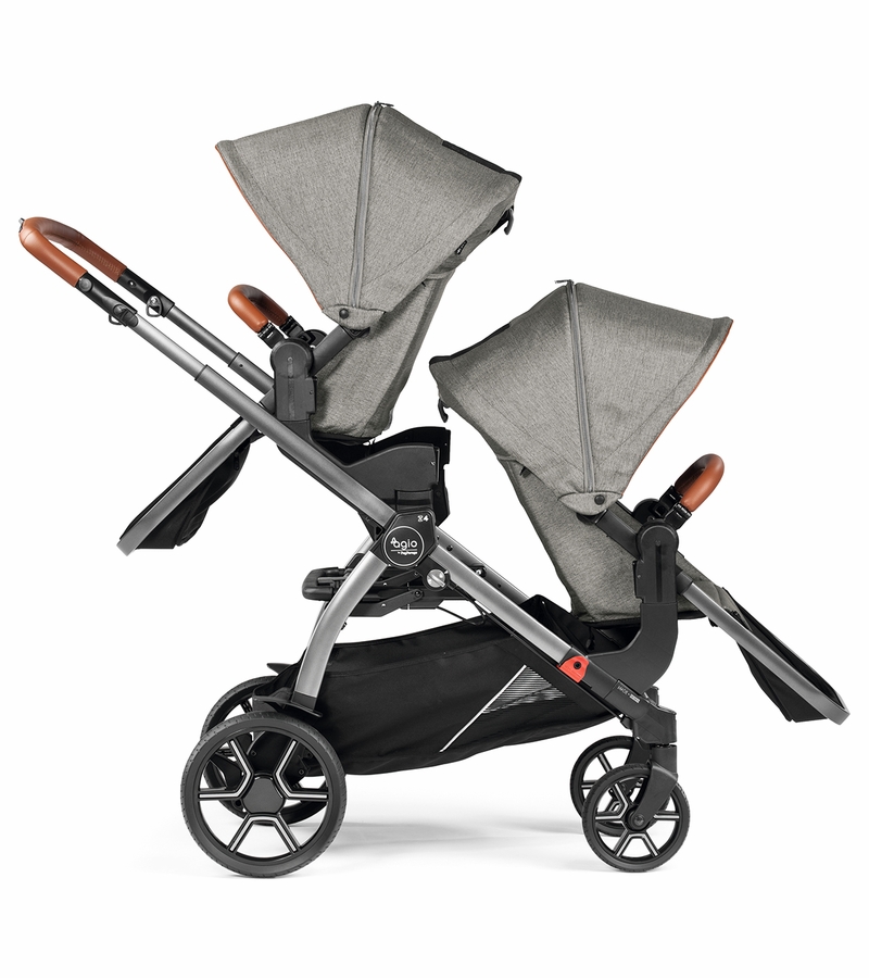 Agio by Peg Perego Z4 Double Stroller Bundle Grey