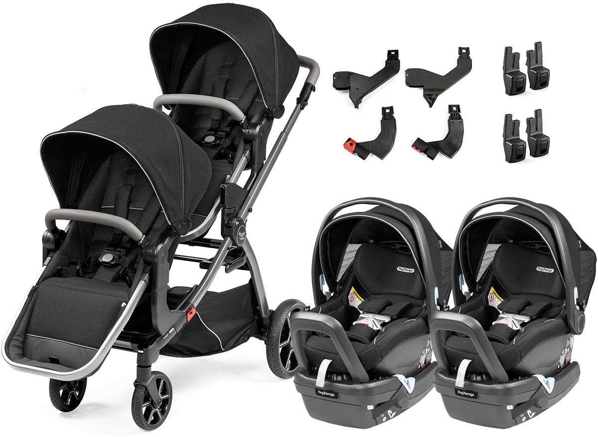 Agio by Peg Perego Z4 + Primo Viaggio 435 Nido Twin Travel System