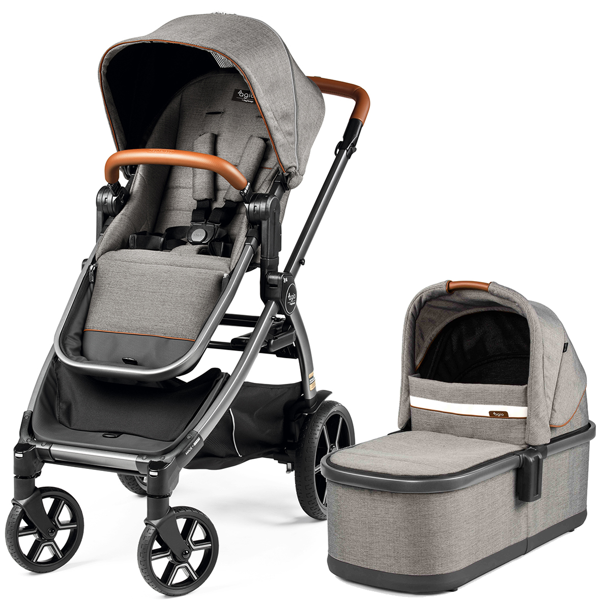 Agio by Peg Perego Z4 Stroller + Bundle Grey