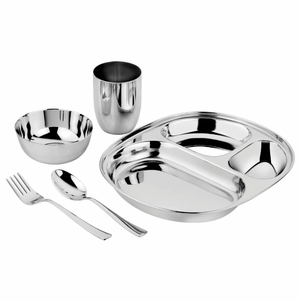 Ahimsa Stainless Steel Mindful Mealtime Set - Classic