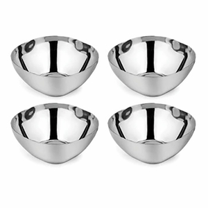 Ahimsa Stainless Steel Smart Snacking Bowls (Set of 4) - Classic