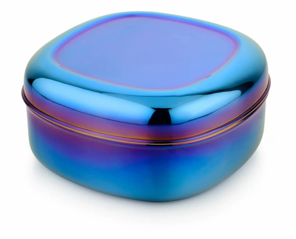Ahimsa The Square Stainless Steel Food Container - Iridescent Blue