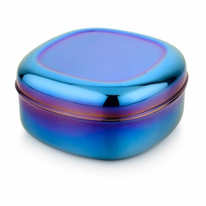 Ahimsa The Square Stainless Steel Food Container - Iridescent Blue