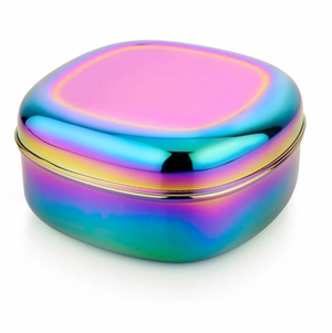 Ahimsa The Square Stainless Steel Food Container - Rainbow