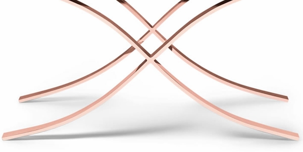 Aristot Curule Base - Rose Gold