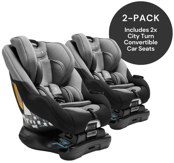 Baby Jogger City Turn Rotating Convertible Car Seat (2 Pack) Onyx Black