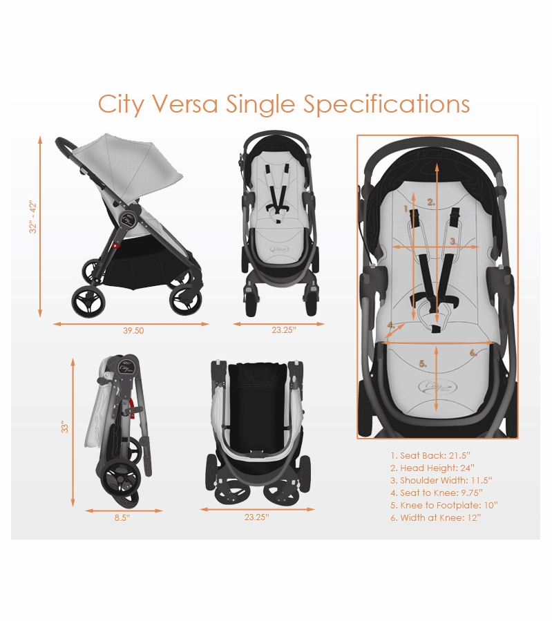 Baby Jogger City Versa Stroller Silver